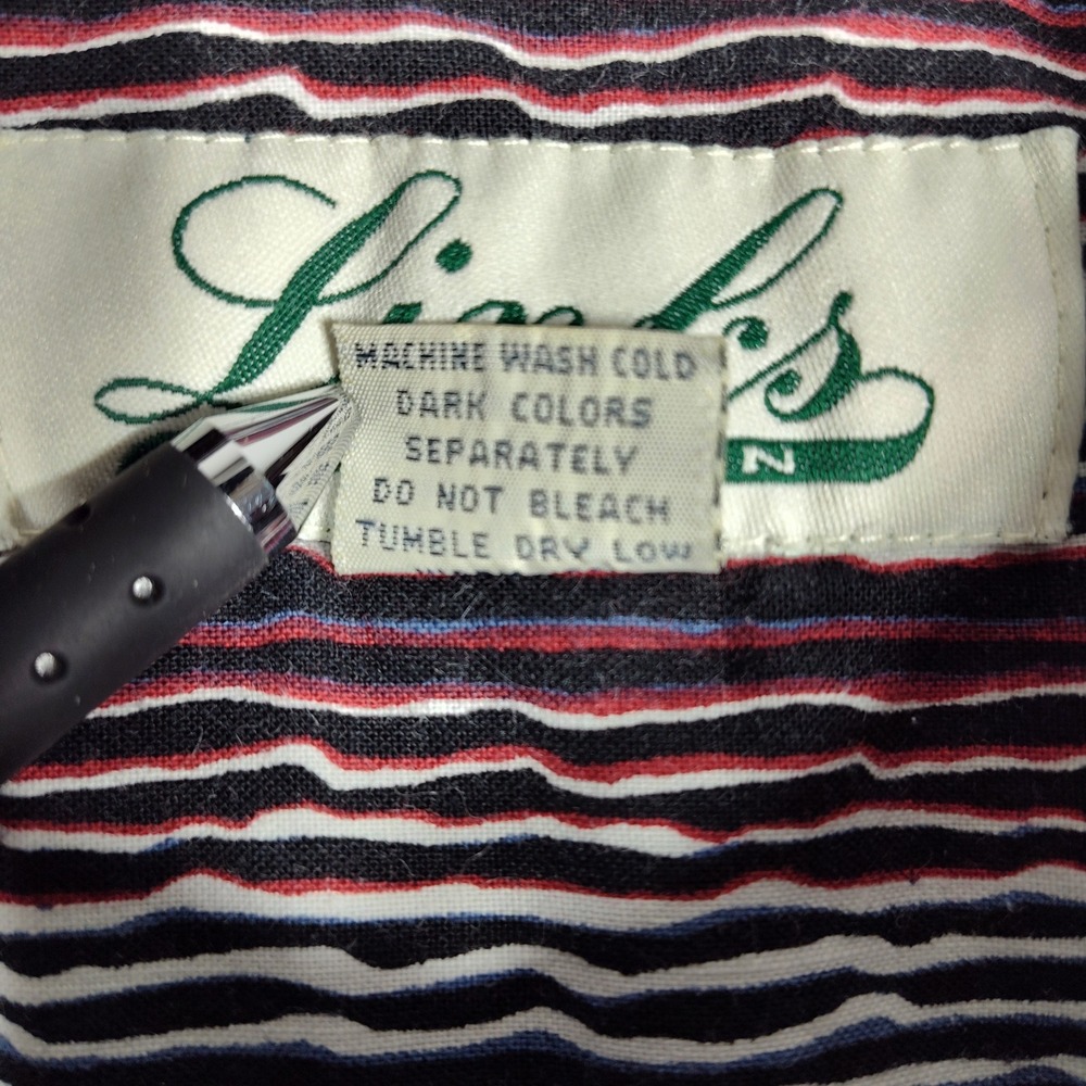 Links Edition Mens Striped Short Sleeve Button Up Shirt XL Cotton Casual - Picture 4 of 7